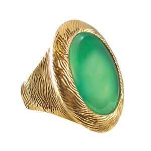 Green Chrysoprase Ring