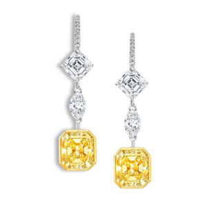Fancy Yellow Diamond Earrings