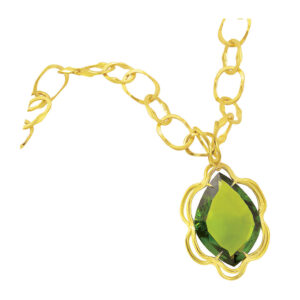 Silverhorn peridot pendant
