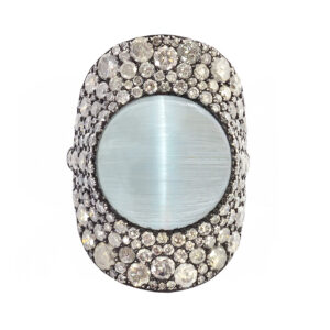Silverhorn cats-eye ring