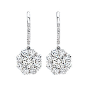 Silverhorn diamond drop earrings