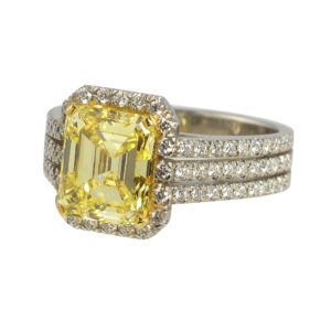 Silverhorn yellow diamond ring