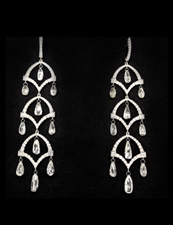silverhorn diamond chandelier earrings round face