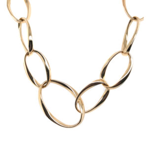 Silverhorn 18kt Yellow Gold Chain with asymmetrical oval links