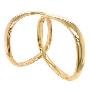 Silverhorn Jewelers 18 karat gold square bangle bracelets