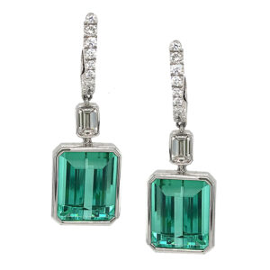 Silverhorn Jewelers emerald cut tourmaline earrings