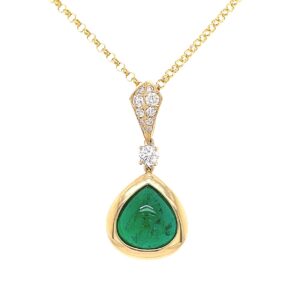 Emerald Cabochon Pendant