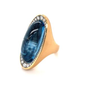 Cabochon Aquamarine Ring