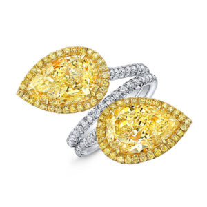 Yellow diamond ring.