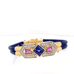 Tanzanite and Pink Sapphire bracelet.
