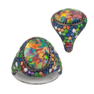 Black Opal Ring