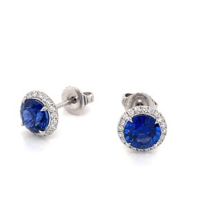 Sapphire and Diamond Earrings