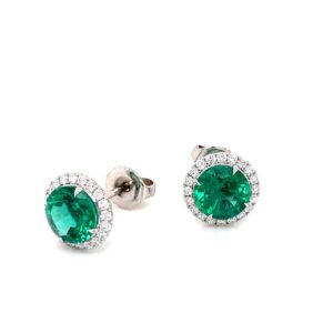 Emerald and Diamond Earrings