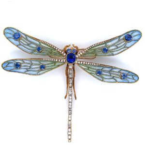Diamond Dragonfly Brooch
