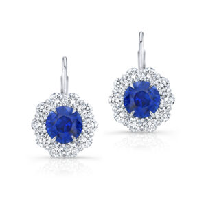 Blue Sapphire Dangle Drop Earrings