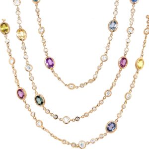 Sapphire and diamond necklace