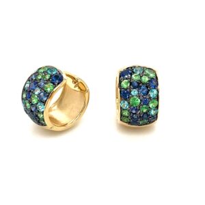18 karat yellow gold huggie earrings