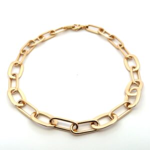 18 karat yellow gold mixed links collar